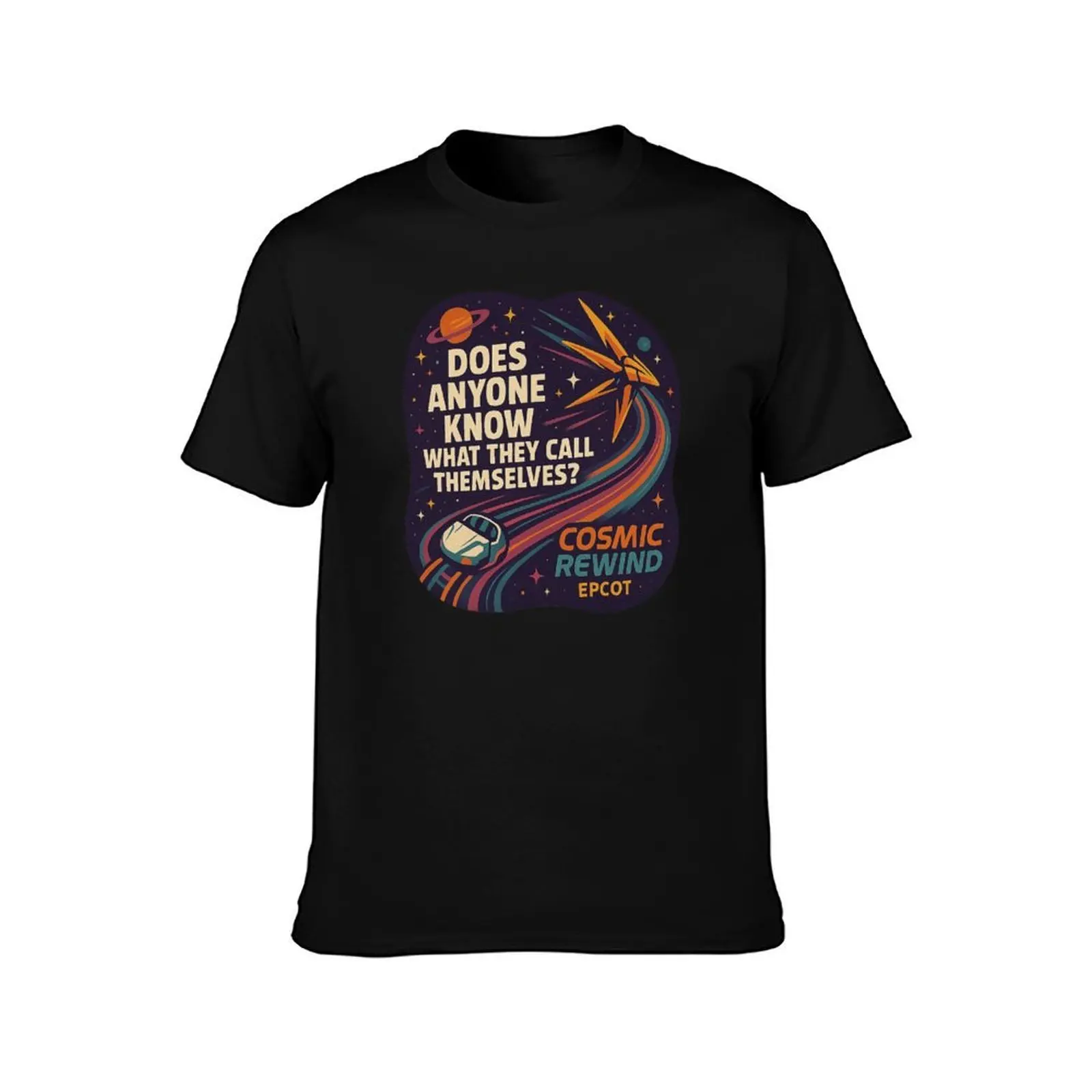 Cosmic Rewind - The Big Question T-Shirt Comfortable Work Wear Tee