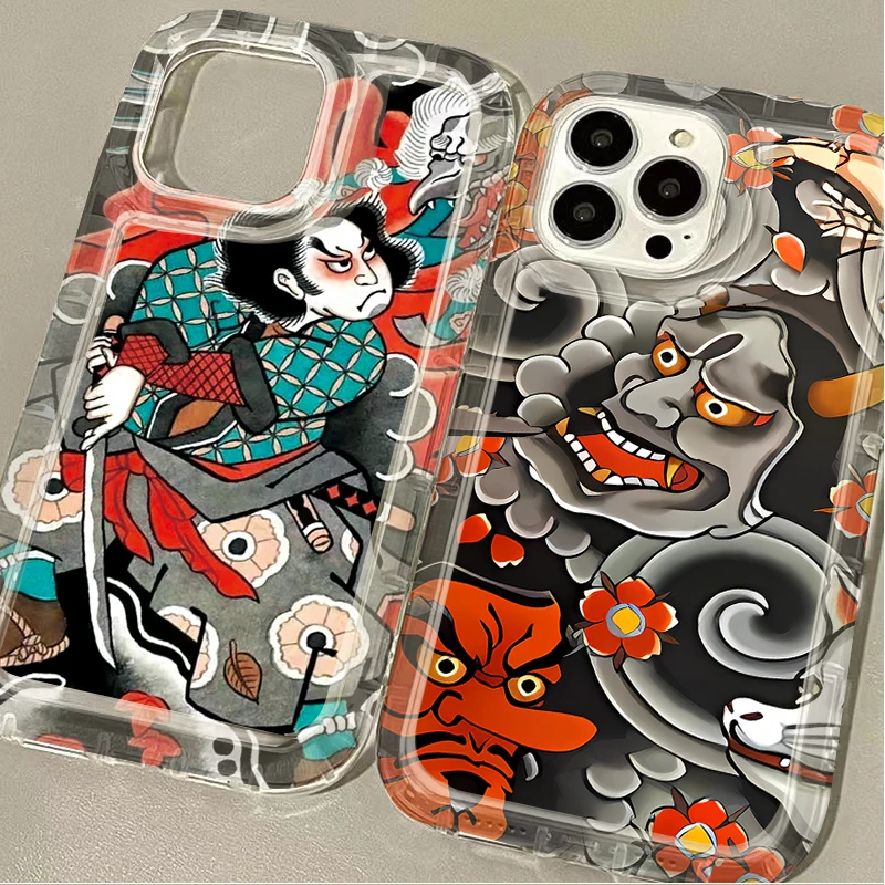 Japan Ukiyo-e Samurai Sea Wave Case for Samsung Galaxy A15 A55 A05 A05S A14 A24 A13 A23 A73 A12 A22 A32 A52 A52S A72 A31 A51 A71