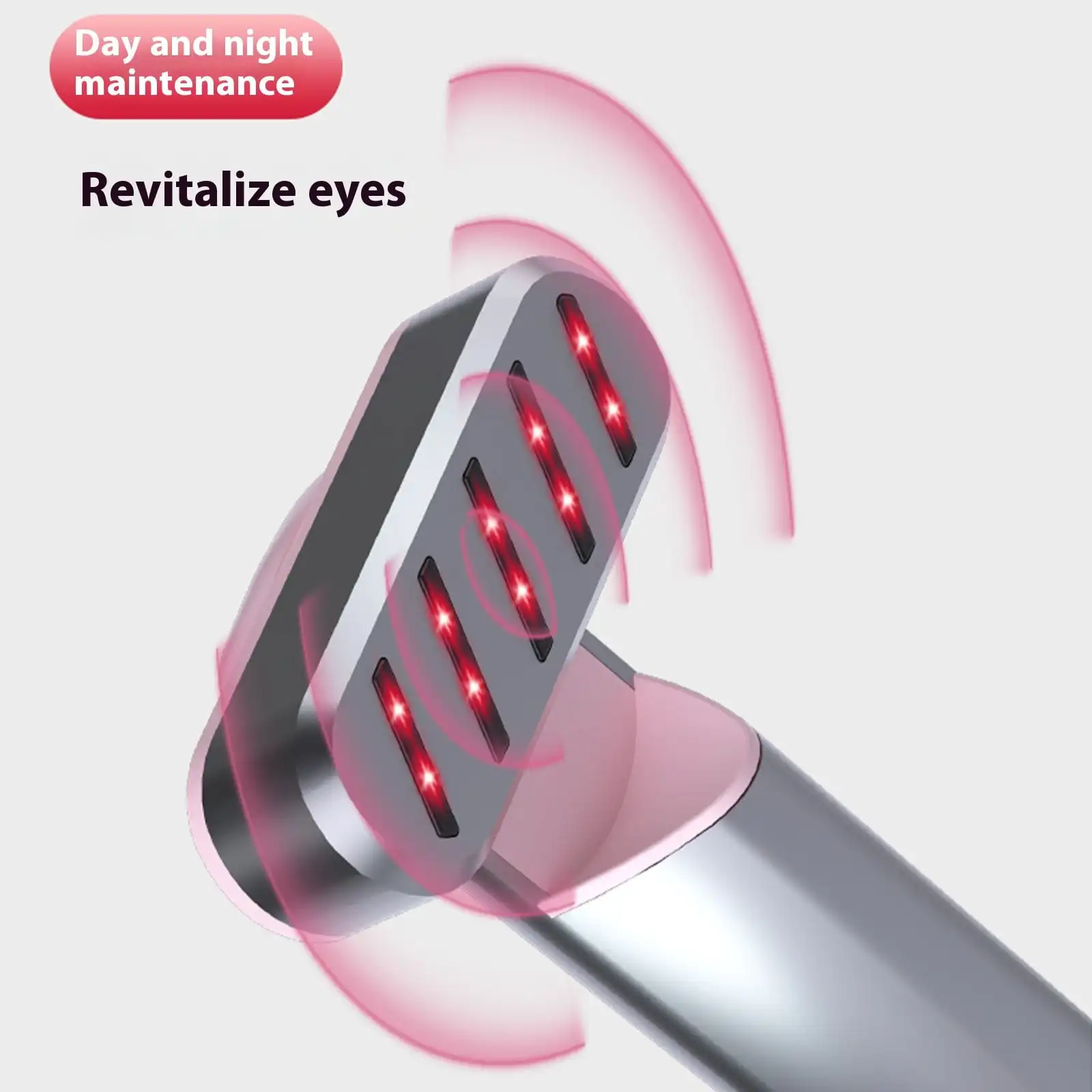 แสงสีแดง Micro-Current MINI Vibrating คอและ Eye Beauty อุปกรณ์ในครัวเรือน Low-Frequency Massager ชาร์จ USB โลหะ + วัสดุ PC