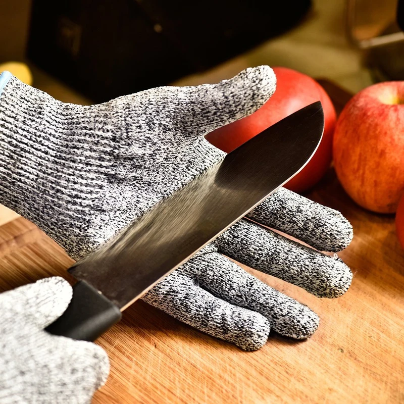 1 Pairs HPPE Level 5 Safety Anti Cut Resistant Gloves High-strength Industry Kitchen Gardening Anti-Scratch Anti-cut Glass Cutti