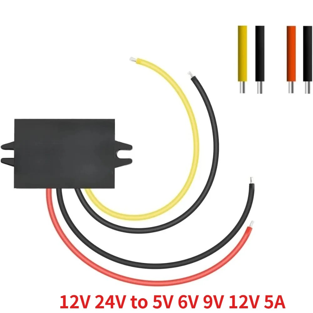 DC 12V/24V To 5V 5A 25W Buck Converter Power Regulator Buck Converter For Golf Carts Cars Trucks LED Vehicles Display Vehicles