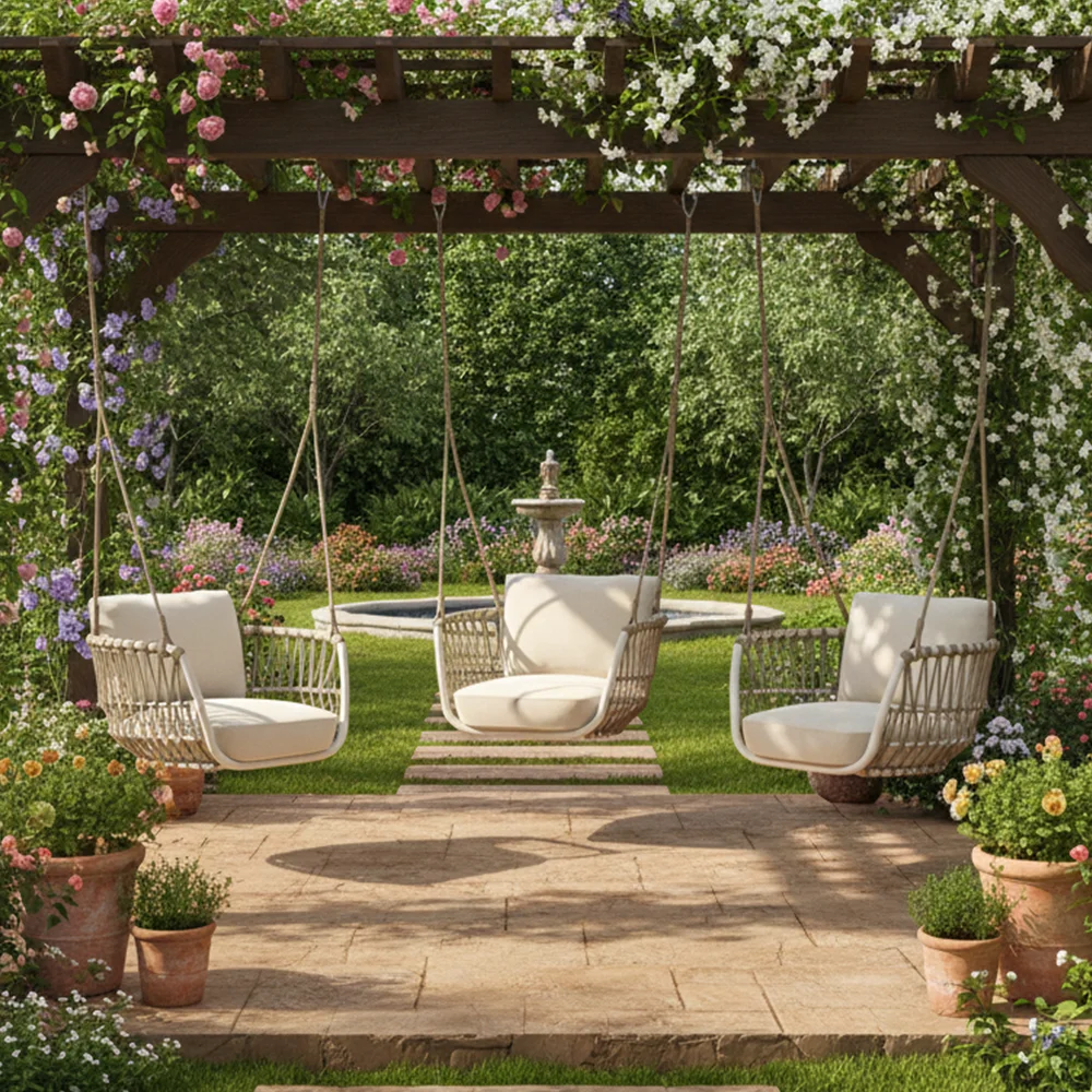 2026 Outdoor Hanging Chair Hammock Style Garden Swing Furniture Quick Dry Cushion Balcony Porch Resort Usepromote sales