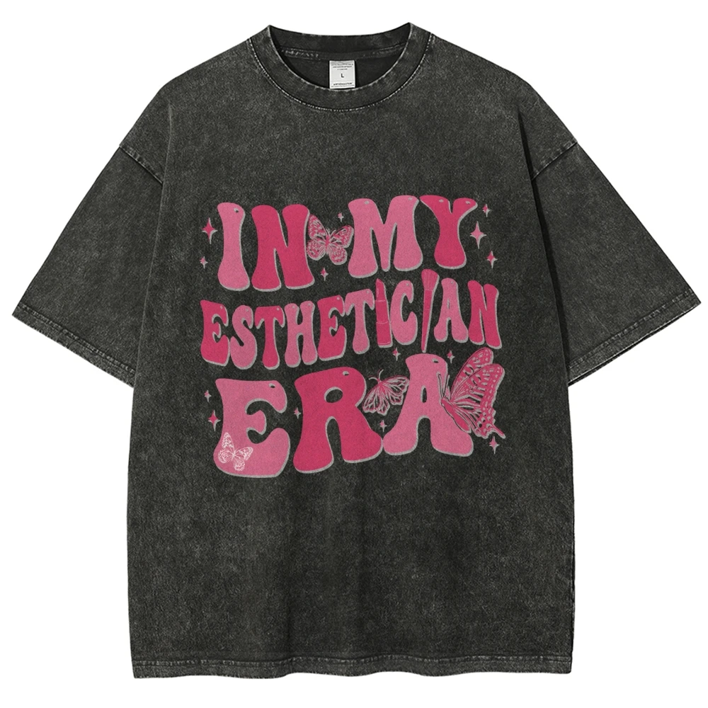 In My Esthetician Era Vintage Unisex Washed T-shirt, Esthetician Gift, Local Skin Plug