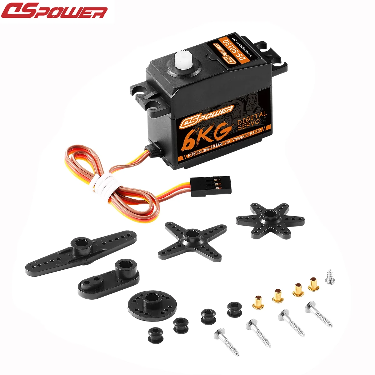 DSpower 방수 서보 디지털 서보, 1/10 RC 자동차 TRX4 슬래시 scx10 yk4102 104001 헬리콥터 비행기 Wltoys HSP mn99s 용, 6kg