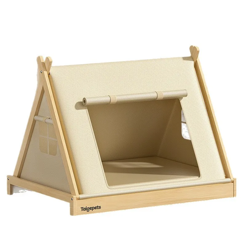 خيمة بيت كلب صغير للحيوانات الأليفة لجميع المواسم، سرير كلب عالمي مغلق، سرير أرضي صيفي من بيشون تيدي #5