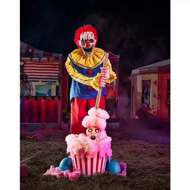 6.2 Ft Cotton Candy Dan Animatronic for Halloween Decorations Outdoor