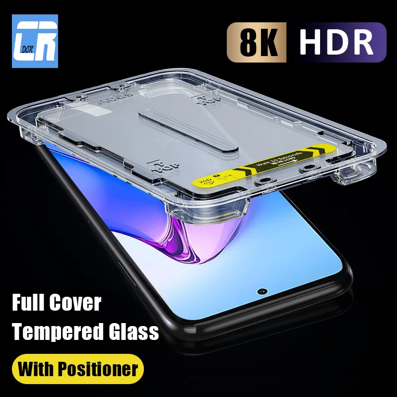 

20D One-click Installation Tempered Glass For Oppo Reno 8 Pro Plus 11F A79 A59 A98 A78 A58 A38 A18 A77 A57 A17 Screen Protectors