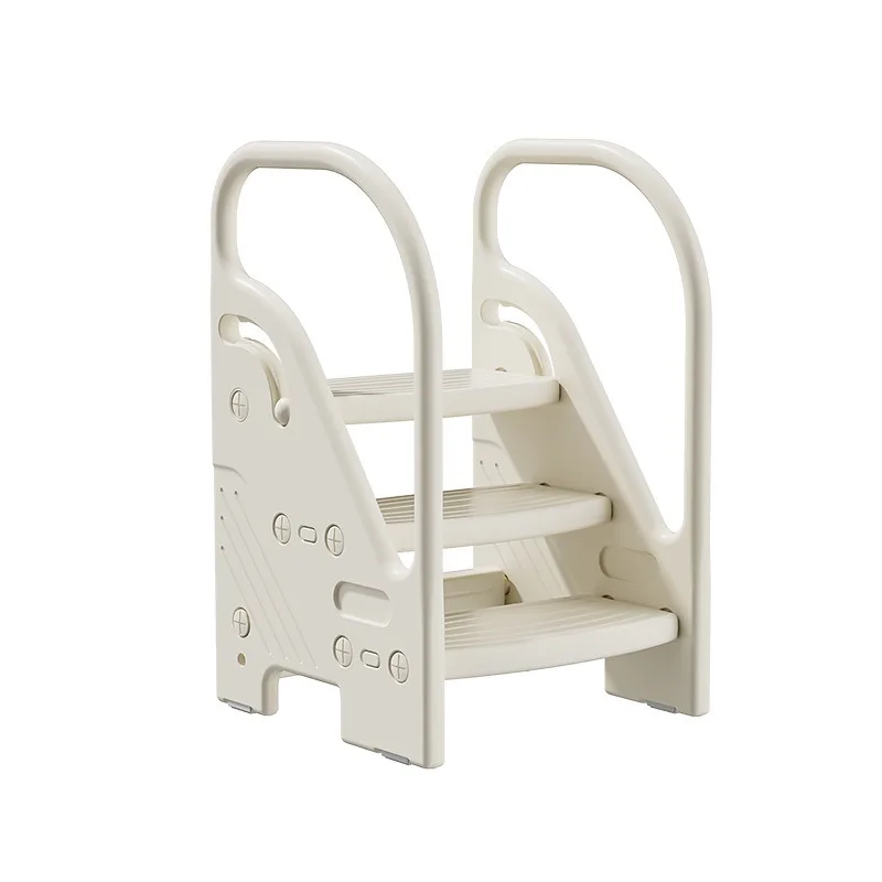 ベビーステップスツール、子供用トイレトレーニングステップラダー、ハンドル付き滑り止めバスルームスツール、幼児用シンクアクセス、トイレ学習用