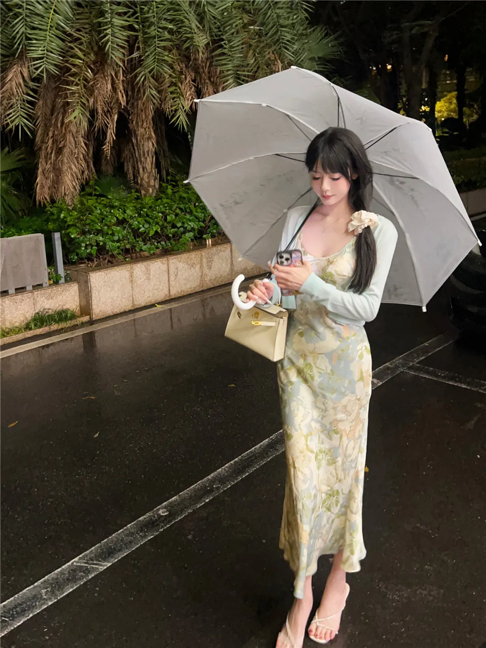 

een Sister Silk Wrap Dr Floral Print Slim Fit Midi Length Strapl Gown Spring Summer Season Chinese Brand Women's Faion