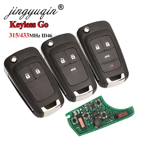 Jingyuqin 315/433MHz ID46 KeylessGo สมาร์ทคีย์สำหรับ Chevrolet Cruze Aveo ออร์แลนโด Trax Lacrosse Encore Regal Verano 2/3/4/5B