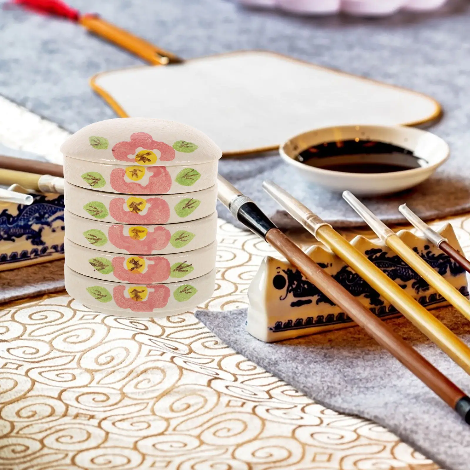 ceramic-palette-watercolor-mixing-tray-with-lid-lightweight-space-saving-vintage-aesthetic-design-for-artists-paint-color-mixing