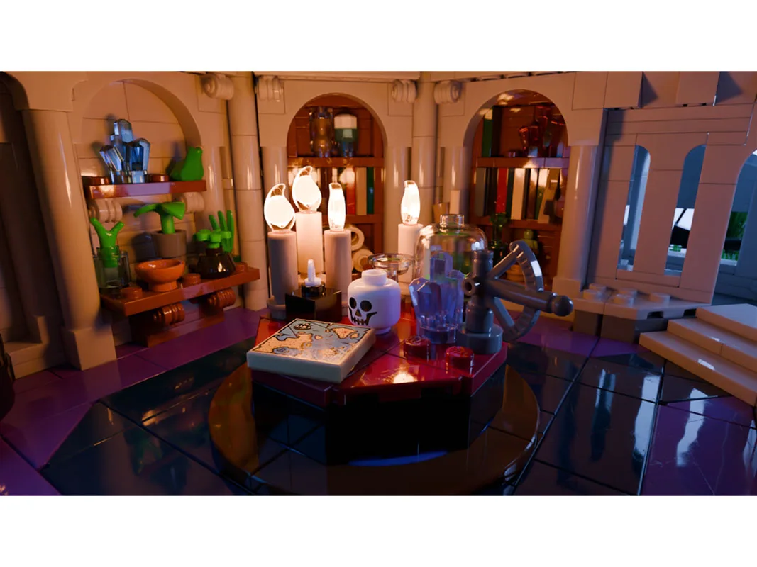 Nieuwe MOC Bouwstenen Filmscène Middeleeuws Kasteel Architectuur Model Donkere Deur Modulair Kinderspeelgoed Cadeau DIY Montageset