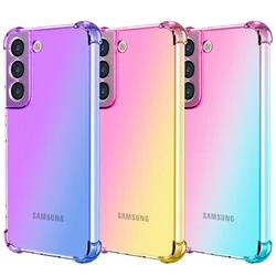 Gradient Airbag Shockproof TPU Case for Samsung Galaxy S26 Ultra S25 Edge S24 S23 FE S23 S22 Plus S21 Protective Cover Funda