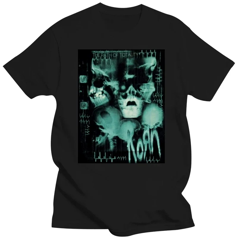 Men Summer Cotton Male Casua  Letters  Man Clothing KORN X-RAY BLACK T-SHIRT NEW OFFICIAL ADULT PATH OF TOTALITY(2)