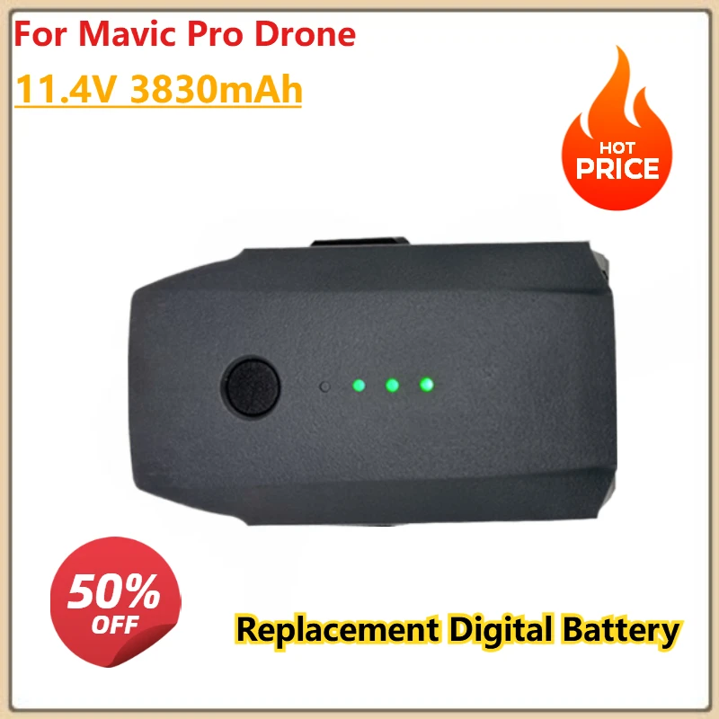 

11.4V 3830mAh For Mavic Pro Drone Replacement Batteries Accessories Battery 28 Minutes Battery Life Digital products