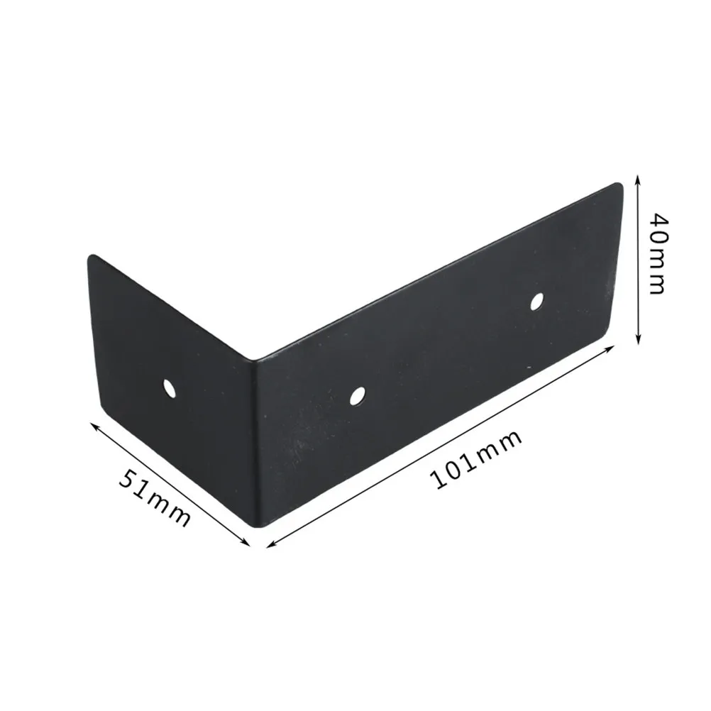 4Pcs Black Iron Shelf Bracket L Shape Corner Brace Heavy Duty Floating Shelf Supporter for Living Room Bedroom Bookshelf