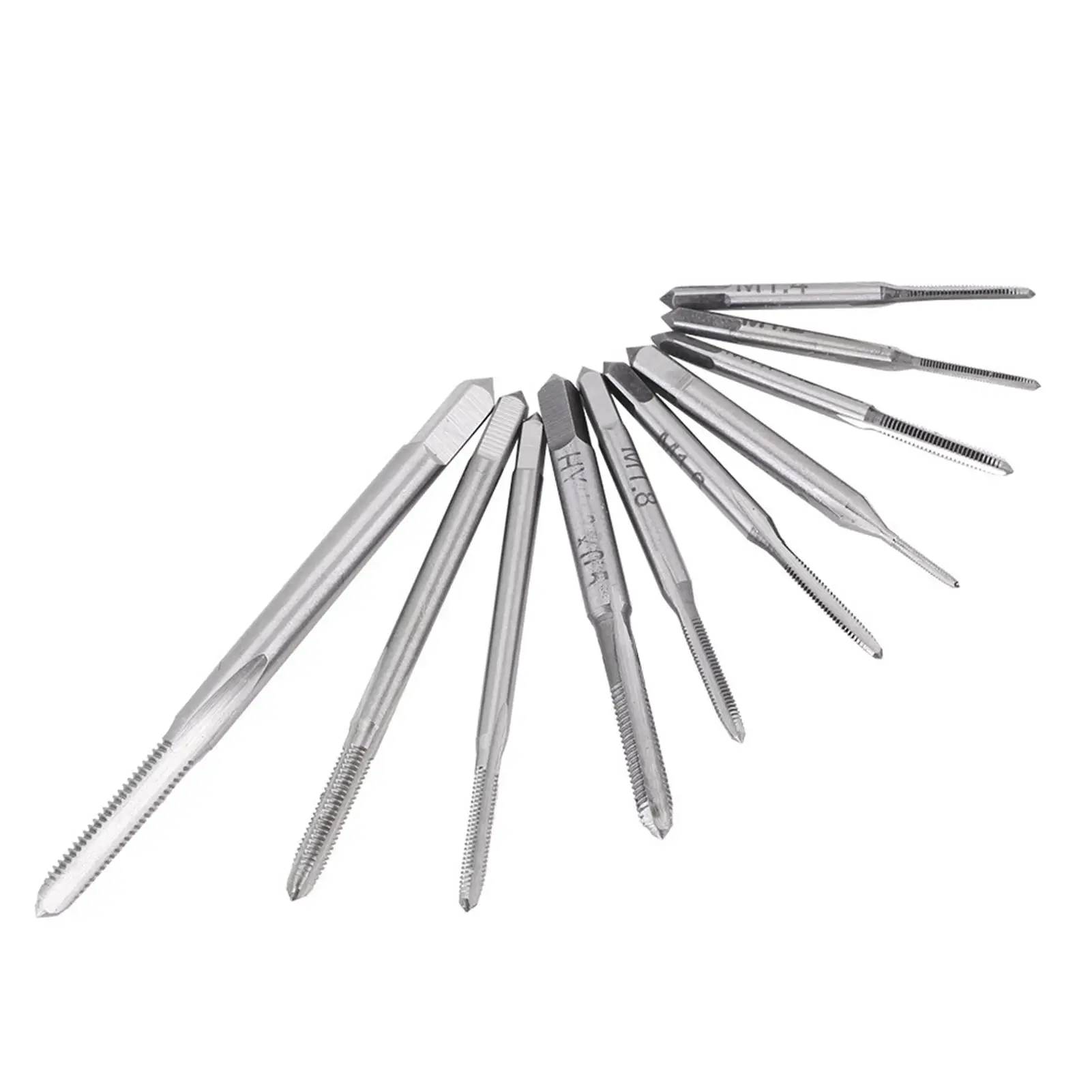 10Pcs Mini Hand Tap Set M1-M3.5, Tapping Thread Tools for DIY Projects, Drill Bits for Precision Threading