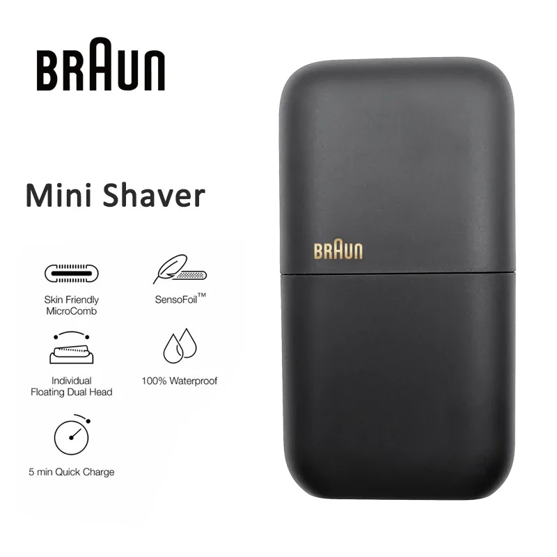 Braun X Series Mini Electric Shaver M1012 Men's Rechargeable Shaving Beard Razor Trimmer Machine Braun Hair Removal Machine