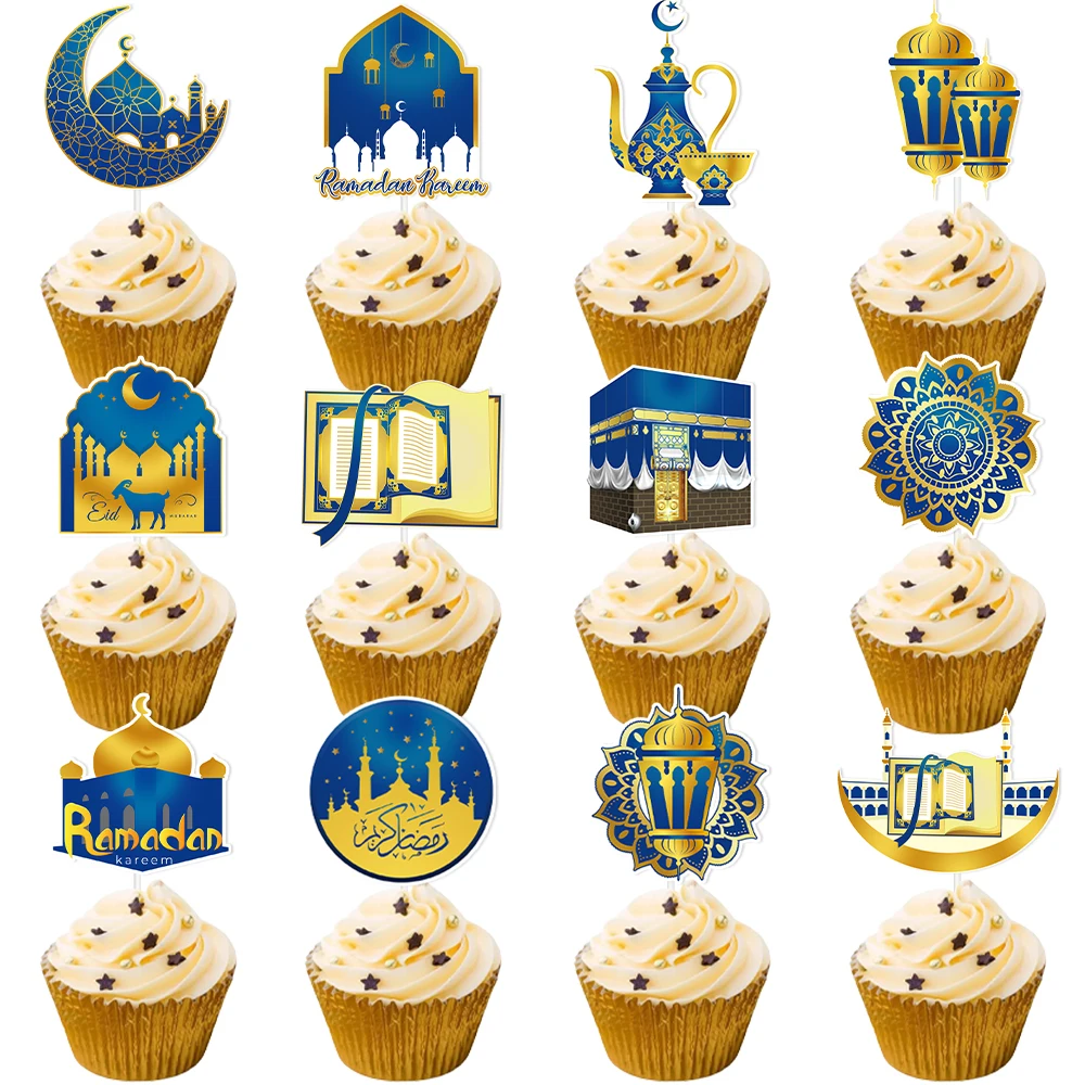12 قطعة عيد مبارك قطاعات الكيك رمضان كريم حفلة إسلامية كعكة توبر القمر ستار مسجد كعكة الحلوى لتقوم بها بنفسك الديكور