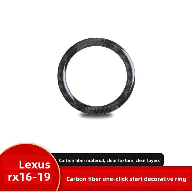 

For Lexus RX300200 Interior Modification, Real Carbon Fiber One-click Start Decorative Ring, Auto Parts