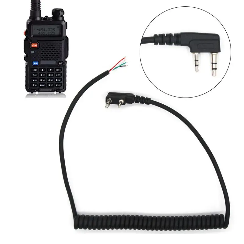 E9LB 70cm Universal Speaker Mic Cable for Baofeng UV5R for Kenwood TK-240 Linton Hand