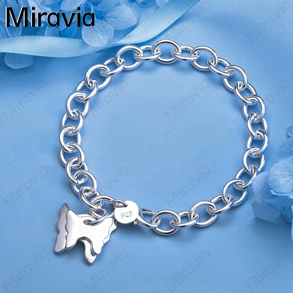 

Miravia 925 Sterling Silver Butterfly Chain Bracelet Women Charm Holiday Gift Party Wedding Jewelry