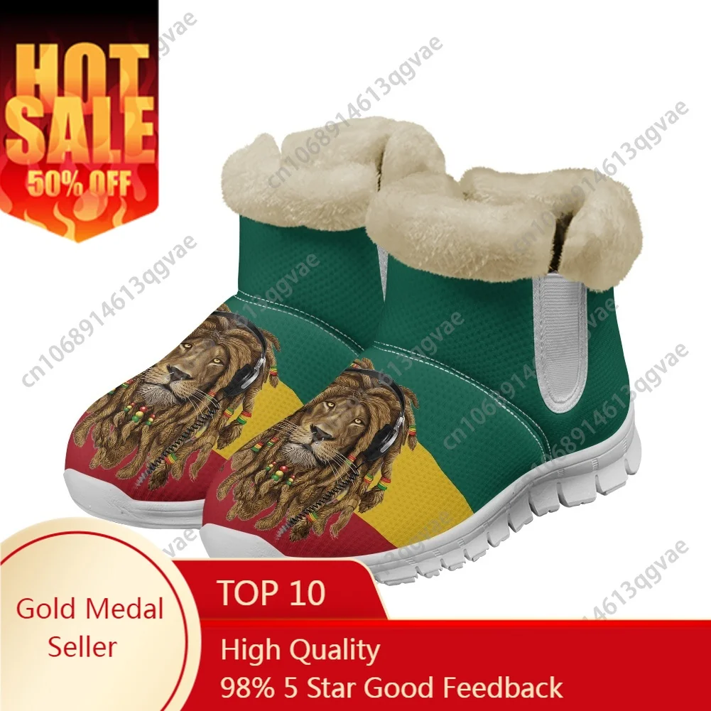 

Reggae Rastafarian Rasta Rastafari Lion Of Judah Snow Boots Mens Womens Teenager Shoes Keep Warm Couple Sports Custom Sneakers