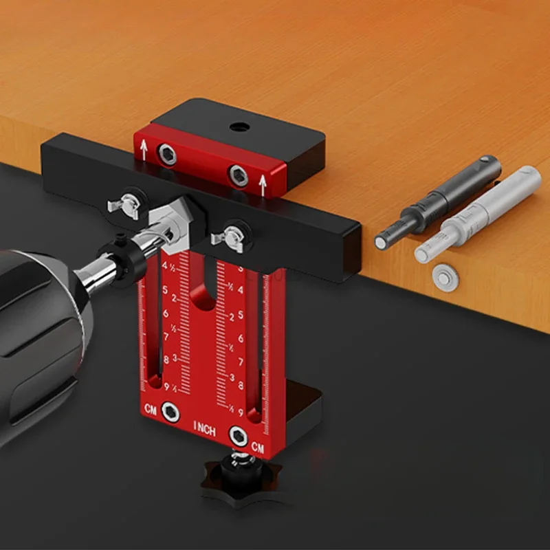 New 0-75MM Cabinet Door Installation Locator/Rebound Device Tool Easily Grip Wooden Boards With A Thickness Of 85mm Or Less Jig