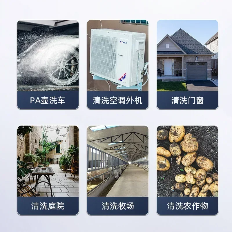 Durable Car Wash Machine 1400W Portable Cleaning Machine Household 220V High-pressure Water Gun Maximum Flow Rate of 8L/min