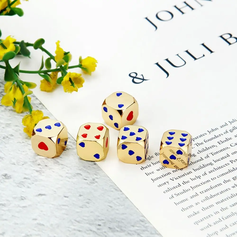 

New Metal Electroplating Gold Plating Dice Gold Silver Bronze 6 Sided Dice Set Cube Table Games Dice Game