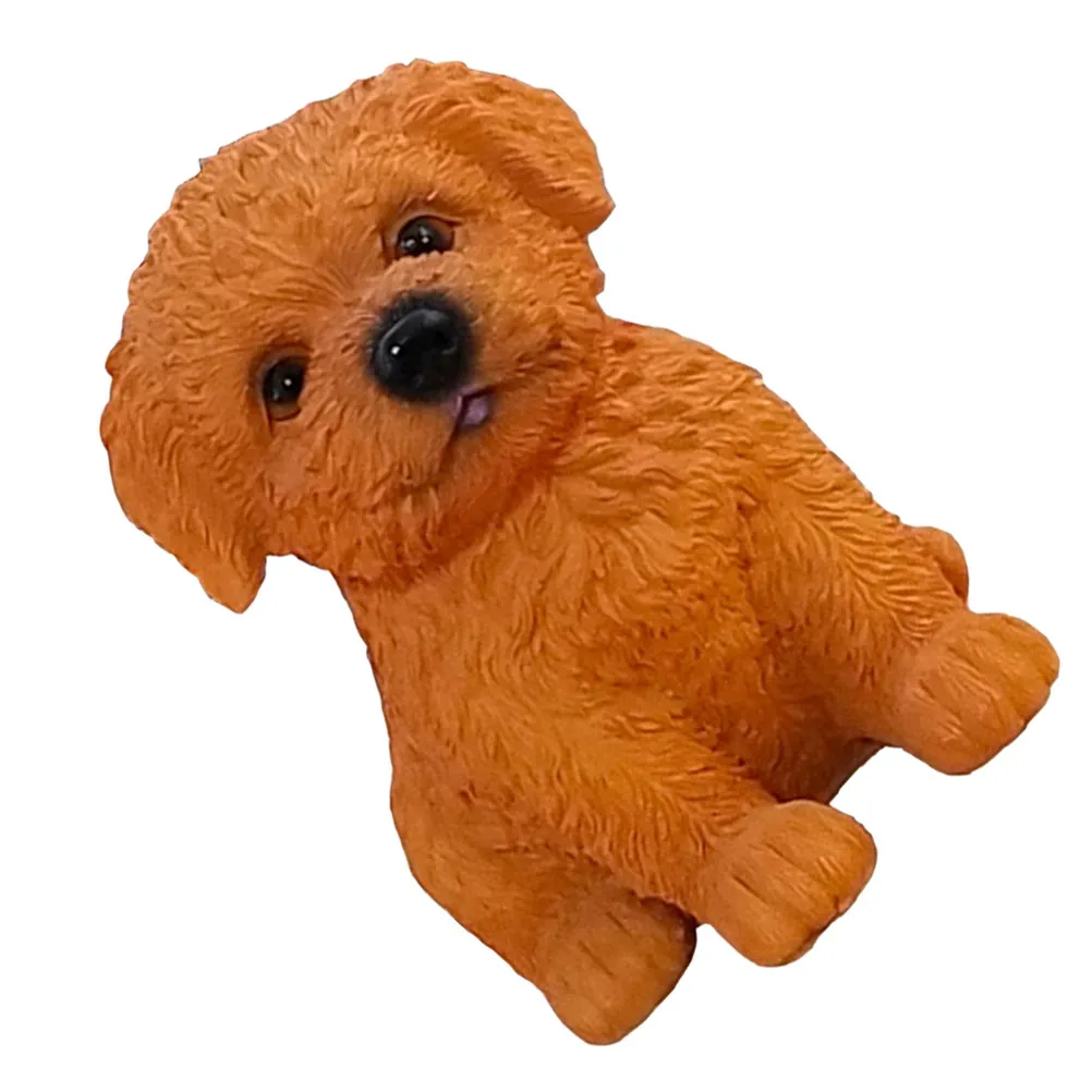 1Pcs Cute Pomeranian Dog Resin Art Statue Handcrafted Desktop Ornament Brightens Drab Space Unique Resin Craft Desktop Decor
