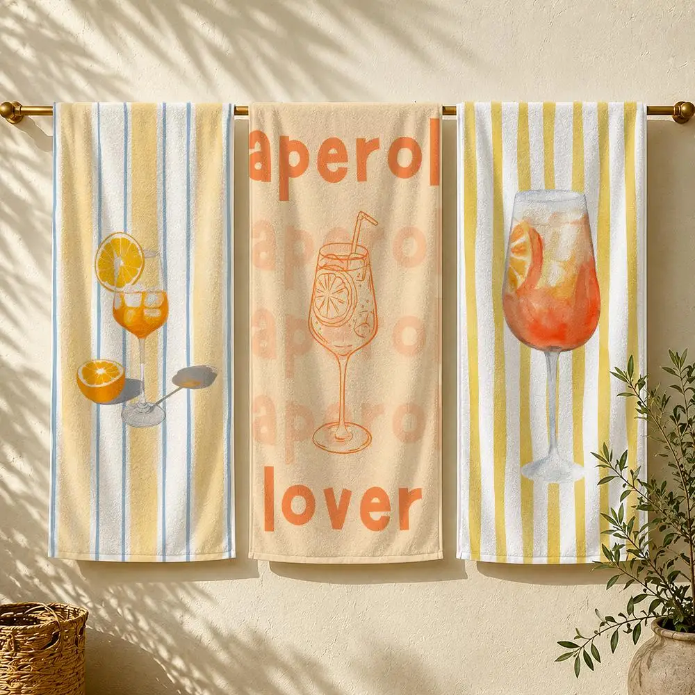 Beverage A-Aperol Spritz Towel Towel beach towel, quick drying absorbent bath towel for Swim,Gym,Camping,Outdoor hot
