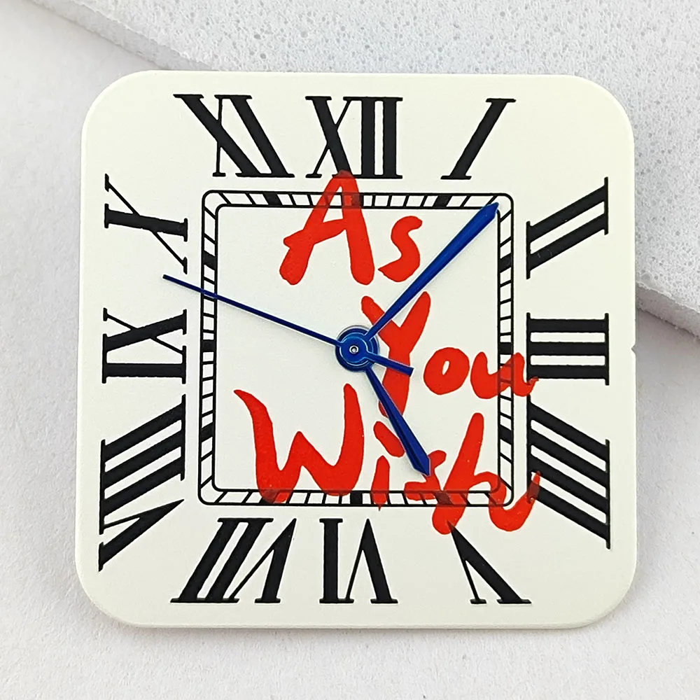 قرص NH35 مربع قرص أرقام رومانية مناسب لاستبدال ساعة الحركة NH35 ومؤشر قرص الأجزاء