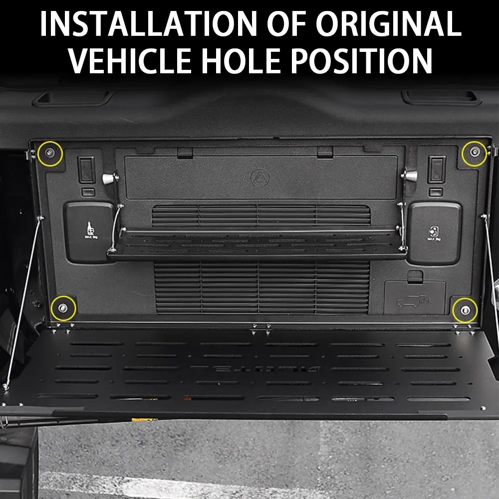 For Chery Jetour Traveller T2 Tailgate Storage Rack Foldable Interior Trim Trunk Storage Rack Table Board Extension Rack