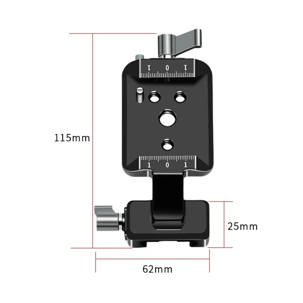 Placa de montaje de abrazadera de riel, zapata fría, adaptador 1/4 3/8 para DJI R-S 2 R-SC 2 R-S 3, mecanizado CNC de aluminio