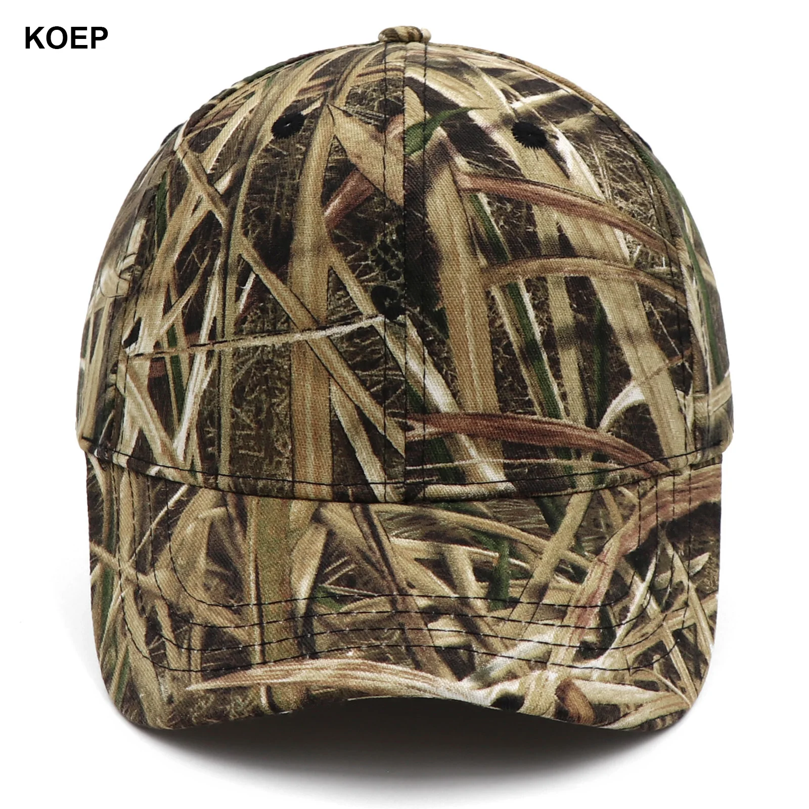 

KOEP New Outdoor Fishing Caps Jungle Baseball Cap Hunting Hat Cotton Camouflage Dad Snapback Hats Bulrush Camouflage