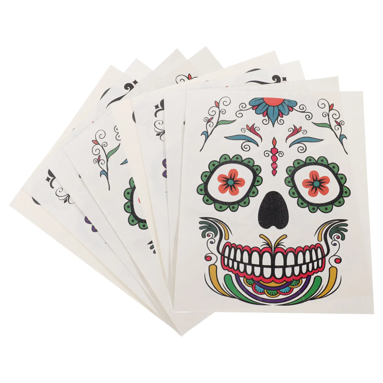 

8PCS Waterproof Temporary Facial Stickers for Halloween Face Makeup Costumes Party Decoration Realistic Safe Creative