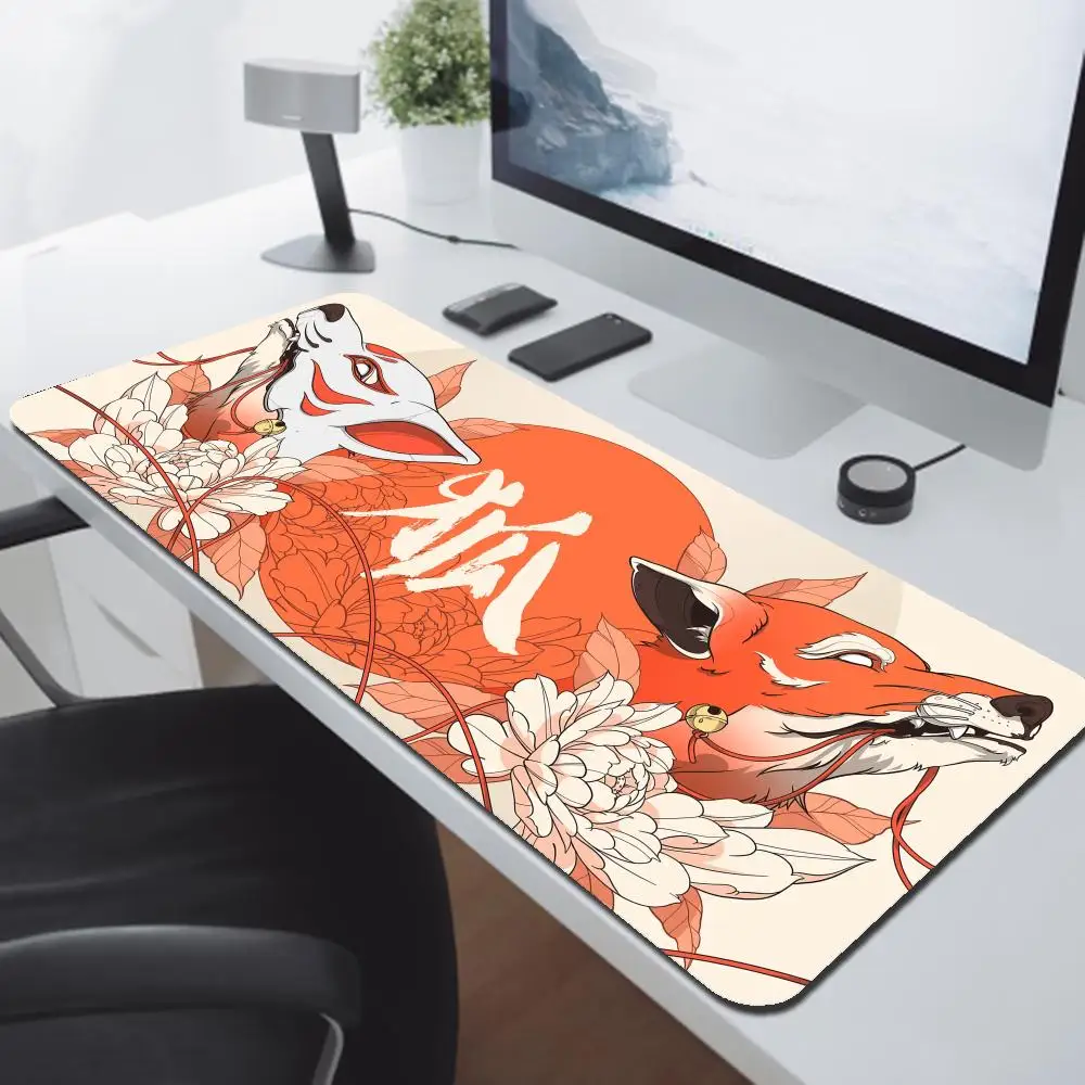 Mouse Pad Nine-tailed Fox Table Mat Mousepad Computer Pad Table Mat 100x50cm Big Desktop Mat Large Gamer Mouse Pads Keyboard Mat