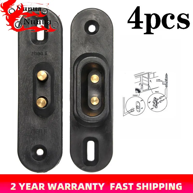 4Pcs Car Central Sliding Door Lock Contact Switch Van Alarm Locking Systems With Mounting Templates Crimp Terminals For VW FORD