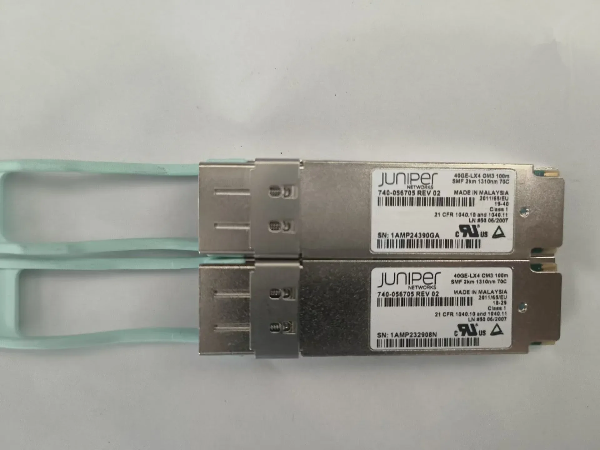Juniper QSFP 40GB 2KM Transceiver 40GE-LX4 740-056705 LC Interface OM3 100m SMF 1310nm 40G Multi-Mode Single-Mode Compatible Use