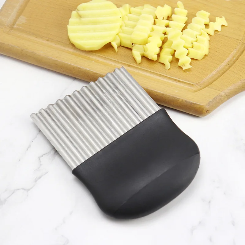 1pcs Tainless steel wave knife potato cutter kitchen vegetable cutter wolf tooth tool potato chip