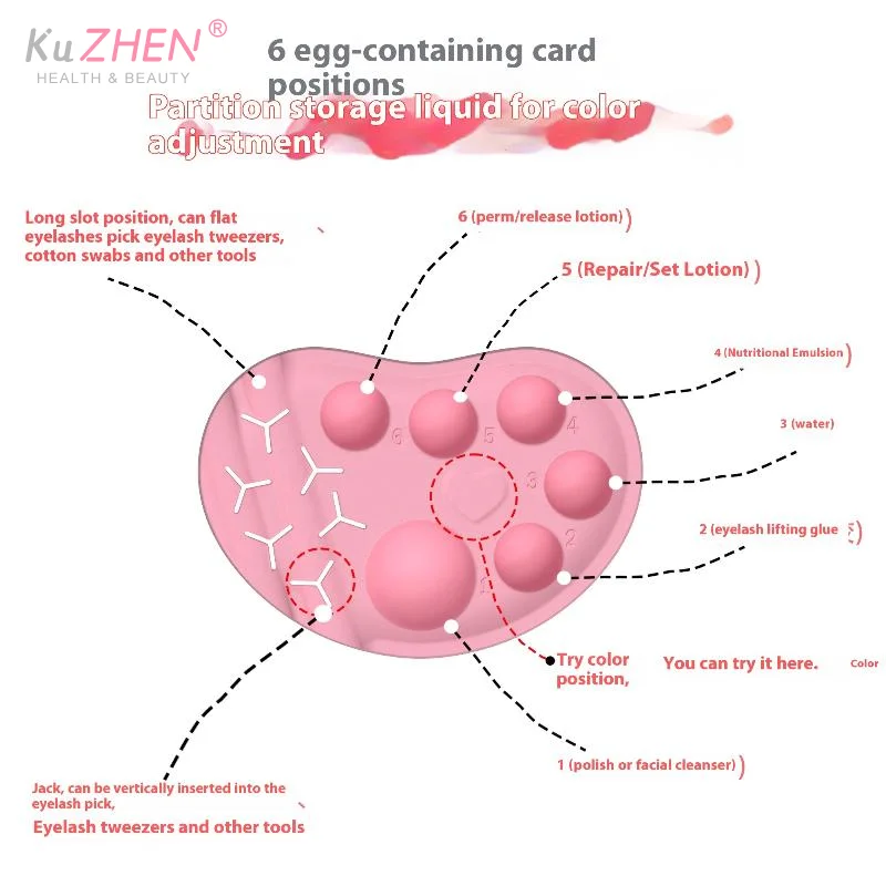 1 قطعة جديد سيليكون لوحة مانيكير متعددة الوظائف دائم سطح ناعم لمسمار الفن رمش الوشم اللون خلط لوحة ماكياج