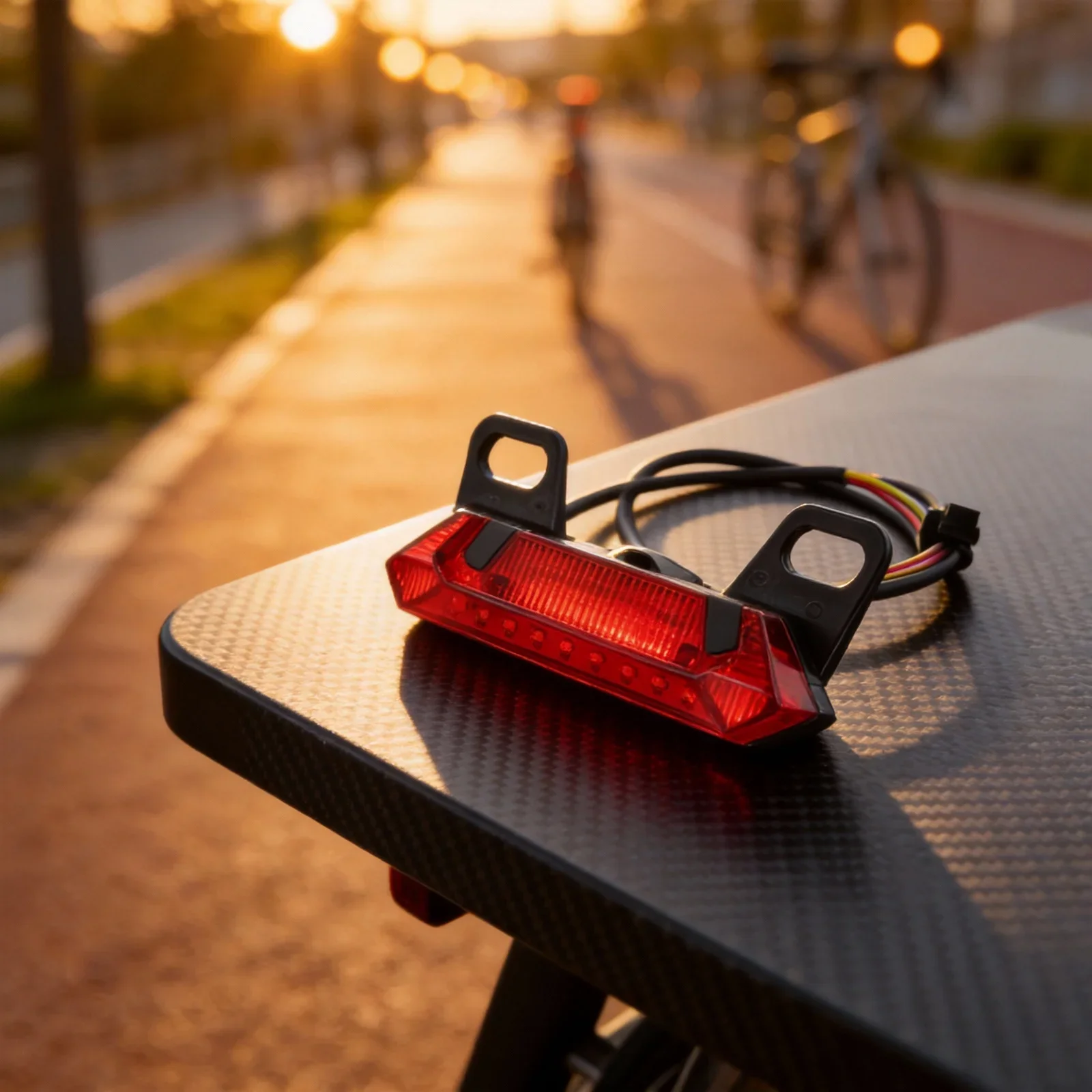 36-60V Bicycle Light Ebike Rear Light User-friendly Setup Versatile Connectivity Brake Light Wiring Compact Size