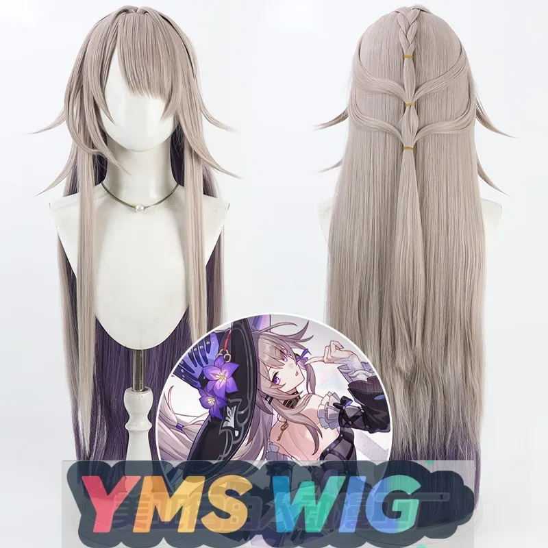 

【YMS WIG】Honkai Star Rail Big Black Tower Cosplay Wig Herta Scalp Style Long Hair