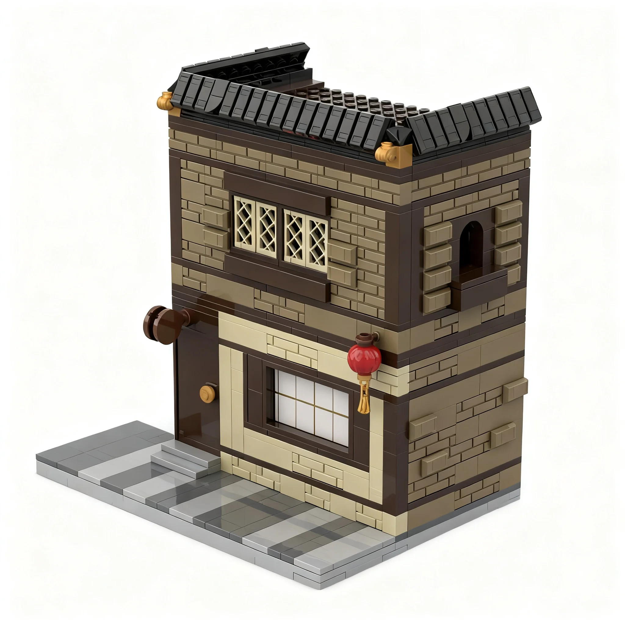755-pezzi-moc-ninjia-dareth's-mojo-dojo-modello-di-blocchi-da-costruzione-idea-regalo-di-natale-giocattolo-mattoncini-artistici-fai-da-te-assemblaggio-e-esposizione