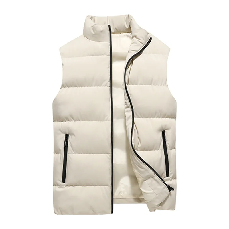 Autumn Winter Fashion Casual Down Vest Simple Solid Color Thin High Trend All Quality Fabric Comfortable Skin Breathable Wear