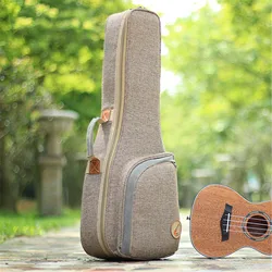 Ukulele Bag Case Thicken 20 MM Soprano Concert Tenor  Backpack Handbag 21 23 24 26 Inch Ukelele Guitar Accessories Parts Gig