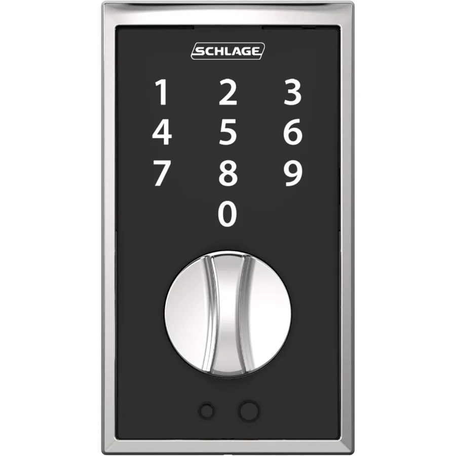 BE375 CEN 625 Touch Keyless Touchscreen Serratura elettronica con catenaccio Cromo brillante per ingresso domestico sicuro e controllo accessi intelligente w