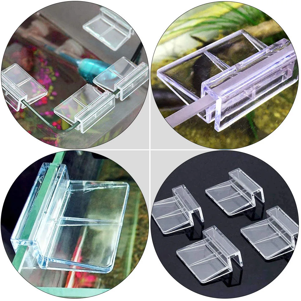 

8Pcs Fish Tank Lid Clips Acrylic Support Glass Lid Holders Aquarium Covering Brackets Rimless Aquarium Accessories