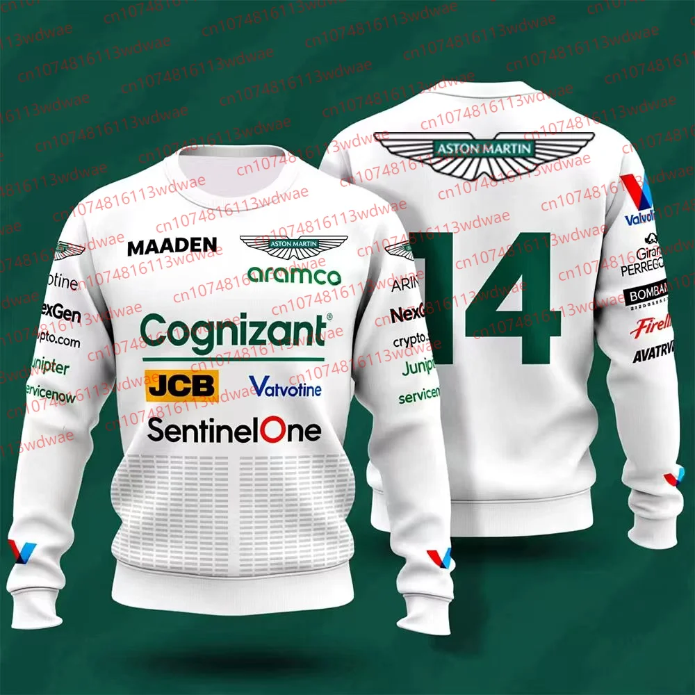 

Fernando Alonso 14 Long sleeve T-shirt Aston Martin Classic Racing Suit Quick Drying Breathable Motorcycle T-shirt